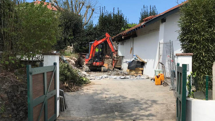 Création d'un garage à Guethary, Pays Basque 