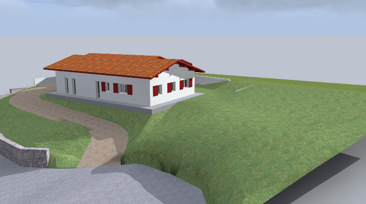 Création d'une maison, Espelette, Pays Basque 