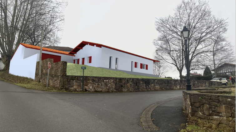 Création d'une maison, Espelette, Pays Basque 