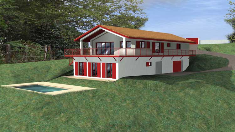 Maison individuelle avec piscine Espelette, Pays Basque