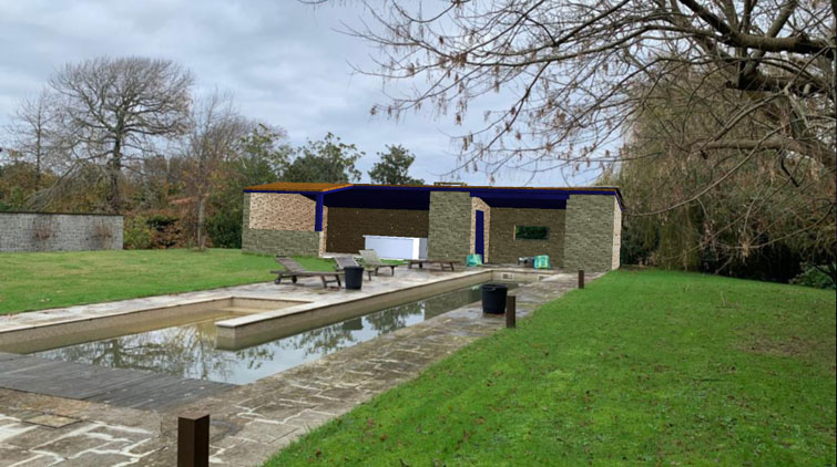 Aménagement d'un espace extérieur couvert, bidart, Pays Basque 